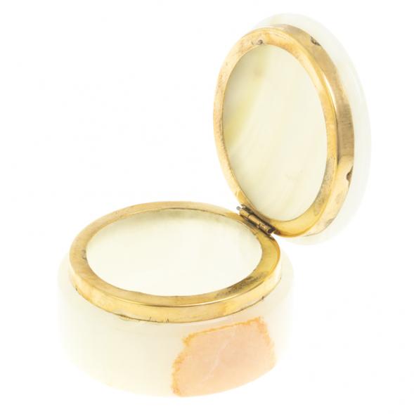 Шкатулка из оникса круглая 7,5х7,5х7,5 см (3) 127321