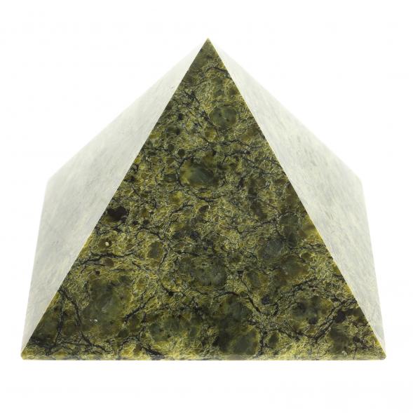 Пирамида 6,5х6,5х6 см камень змеевик 113786