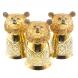 Подарочный набор &amp;quot;Медведь&amp;quot; тарелка с гравюрой и 3 стопки перевертыша 70 мл бронза Златоуст
