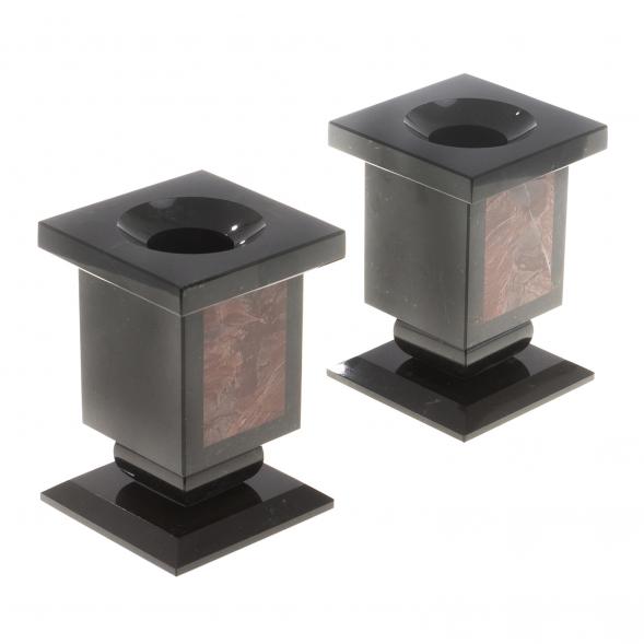 Настольный набор из лемезита &amp;quot;Орел&amp;quot; с лотком для бумаг А4 и бюваром / Канцелярский набор / Набор письменных принадлежностей / На стол руководителю