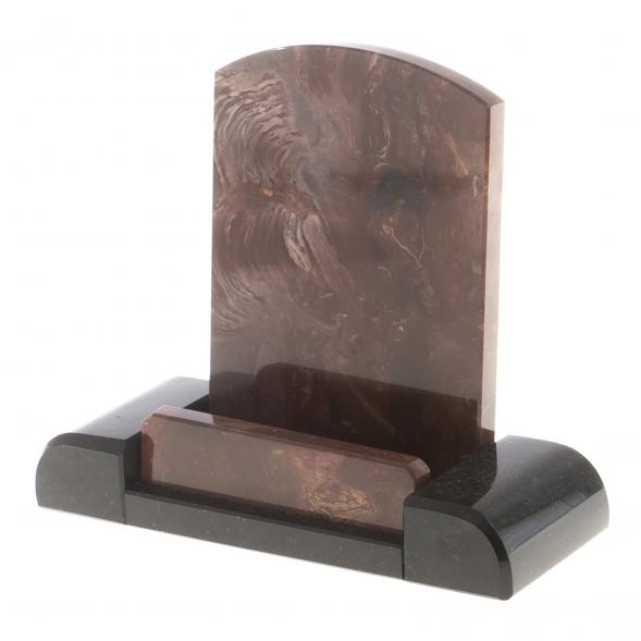 Настольный набор из лемезита &amp;quot;Орел&amp;quot; с лотком для бумаг А4 и бюваром / Канцелярский набор / Набор письменных принадлежностей / На стол руководителю