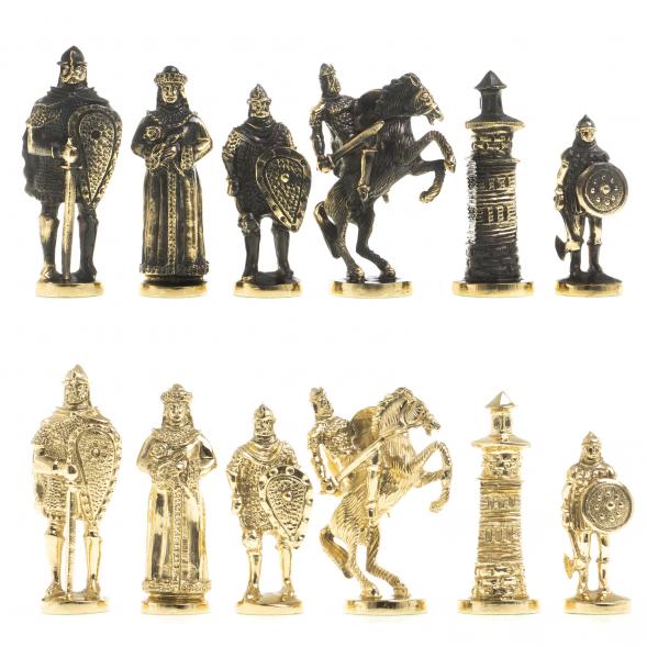 Шахматы подарочные &amp;quot;Богатыри&amp;quot; мрамор змеевик 40х40 см 119026