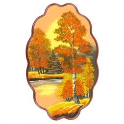Панно с рисунком из камня "Осень золотая" 45х29 см