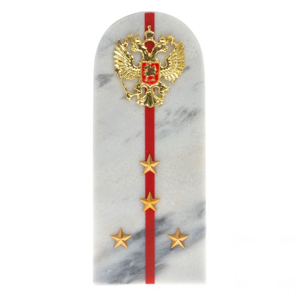 Сувенир погон &amp;quot;Капитан МВД&amp;quot; камень мрамор 129017