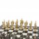 Шахматы с фигурами из бронзы &amp;quot;Русские&amp;quot; доска мрамор долерит 37х37 см 129724