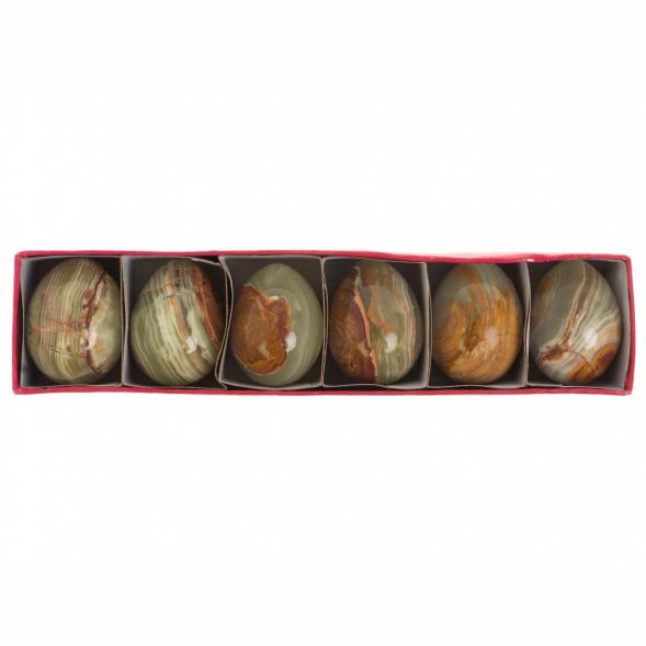 Яйцо из зелено-коричневого оникса 3,5х5 см 129866