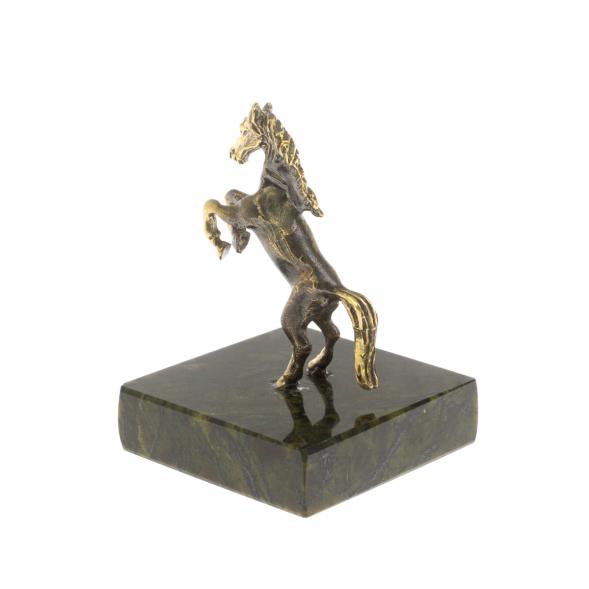 Статуэтка из бронзы &amp;quot;Лошадка на дыбах&amp;quot; змеевик 129913