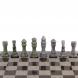 Шахматы с гравировкой &amp;quot;Турнирные&amp;quot; доска 36х36 см серый мрамор, змеевик 125958