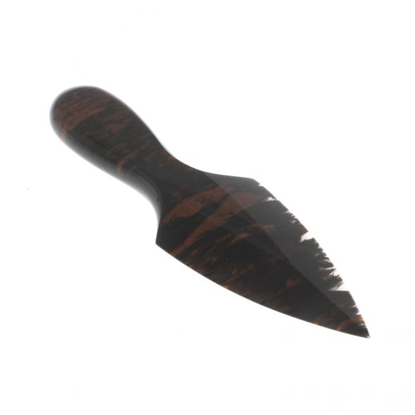Декоративный нож малый из коричневого обсидиана 15х4х1 см 128721