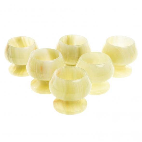 Набор рюмок из оникса 6 шт 5х4,7см 20 мл в коробке (2х2) 121706