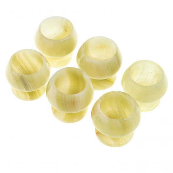 Набор рюмок из оникса 6 шт 5х4,7см 20 мл в коробке (2х2) 121706