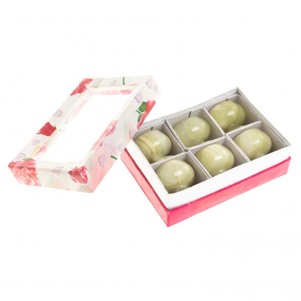 Набор рюмок из оникса 6 шт 5х4,7см 20 мл в коробке (2х2) 121706