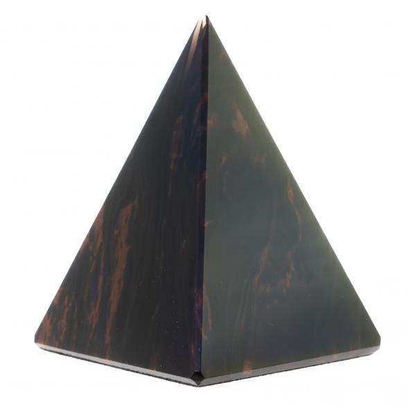 Пирамида из камня обсидиан коричневый 7х7х8,5 см 122367