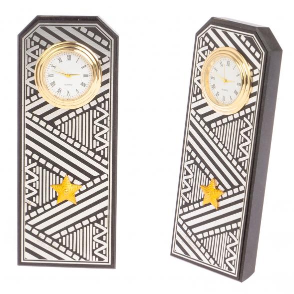 Часы &amp;quot;Погон генерал&amp;quot; цвет серебро камень змеевик 113528