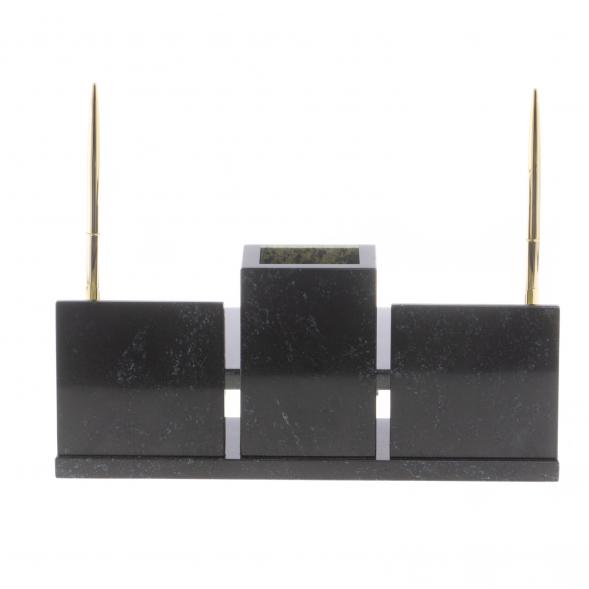 Письменный набор с гербом РФ &amp;quot;Офисный&amp;quot; камень змеевик 124281