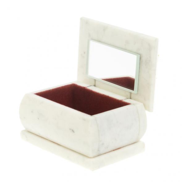 Шкатулка с рисунком &amp;quot;Лето&amp;quot; белый мрамор 10х6,5х6 см 127484