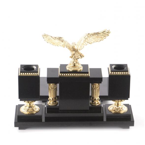 Письменный набор из малахита &amp;quot;Летящий орел&amp;quot; 121165