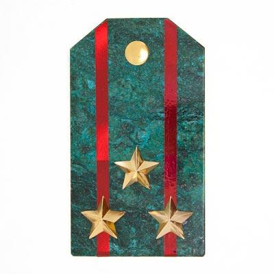 Сувенирный магнит &amp;quot;Погон Полковник ВС&amp;quot; камень змеевик 113869