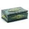 Каменная шкатулка "Ромб" змеевик 20x12x8 см