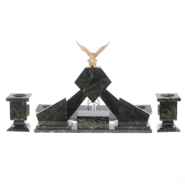 Письменный набор &amp;quot;Орел&amp;quot; камень змеевик 124369