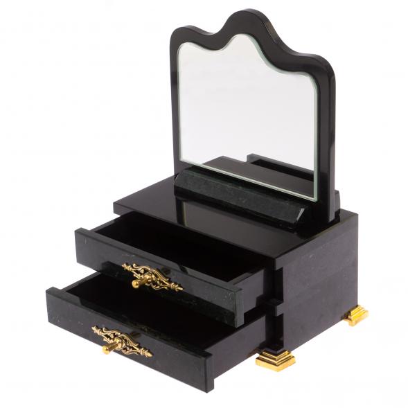 Ларец &amp;quot;Трюмо&amp;quot; на 2 ящика с зеркалом нефрит долерит 126471