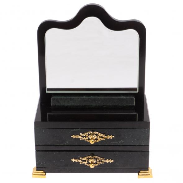 Ларец &amp;quot;Трюмо&amp;quot; на 2 ящика с зеркалом нефрит долерит 126471