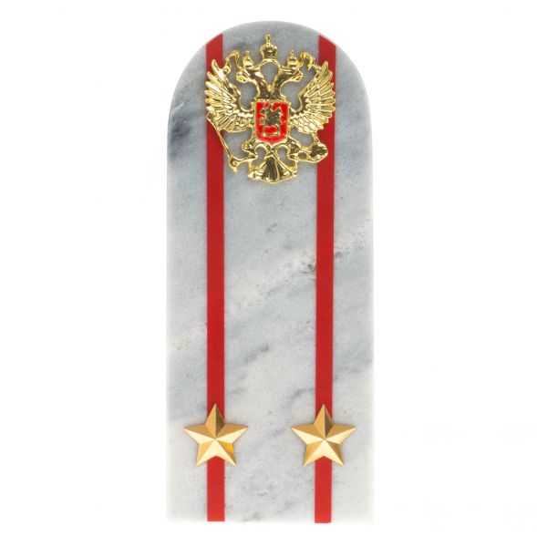 Сувенир погон &amp;quot;Подполковник МВД&amp;quot; камень мрамор 129019