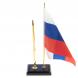 Подставка под ручку с флагом РФ из афганского лазурита 8,5х6х25 см 129526