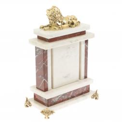 Часы &amp;quot;Лев&amp;quot; из мрамора и креноида