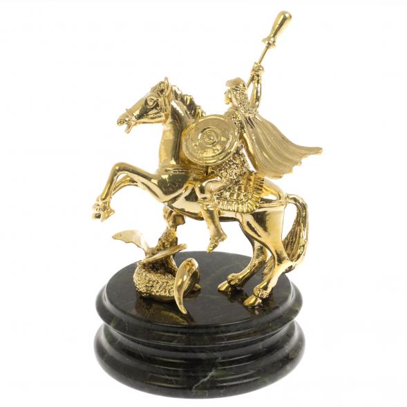 Статуэтка &amp;quot;Георгий Победоносец&amp;quot; на шабровском змеевике 129915