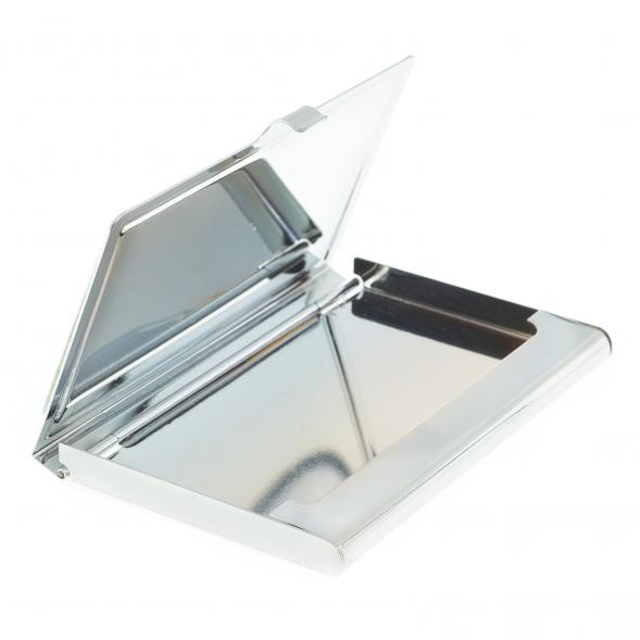 Карманная визитница из камня мусковит цвет серебро 122438