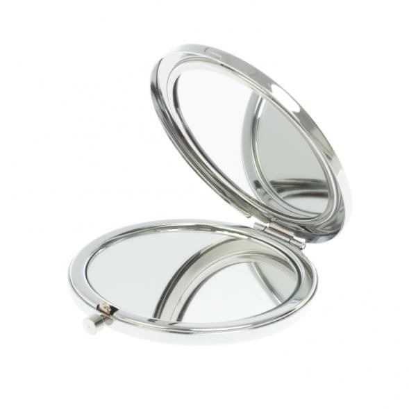 Зеркало круглое из камня голубой апатит цвет серебро 122771