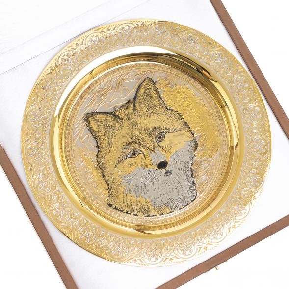 Тарелка с гравюрой &amp;quot;Лиса&amp;quot; 22,5 см Златоуст 123311