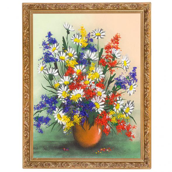 Картина из каменной крошки &amp;quot;Букет полевых цветов&amp;quot; багет 36х46 см 111277