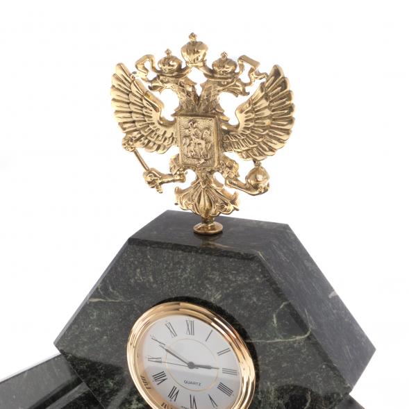 Письменный набор &amp;quot;Герб РФ&amp;quot; камень змеевик 124370