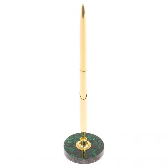 Подставка под ручку круглая из малахита 4,5х4,5х19,5 см 125961