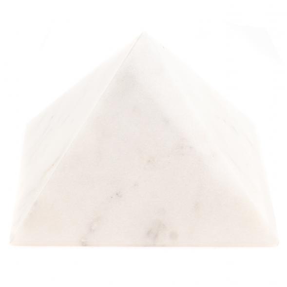 Пирамида из белого мрамора 12х12х11 см 126396