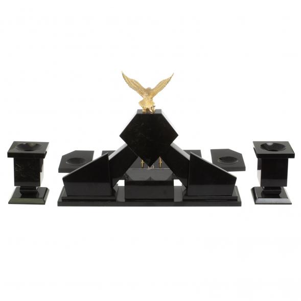 Настольный набор &amp;quot;Орел&amp;quot; из конгломерата с бюваром и лотком А4 126935