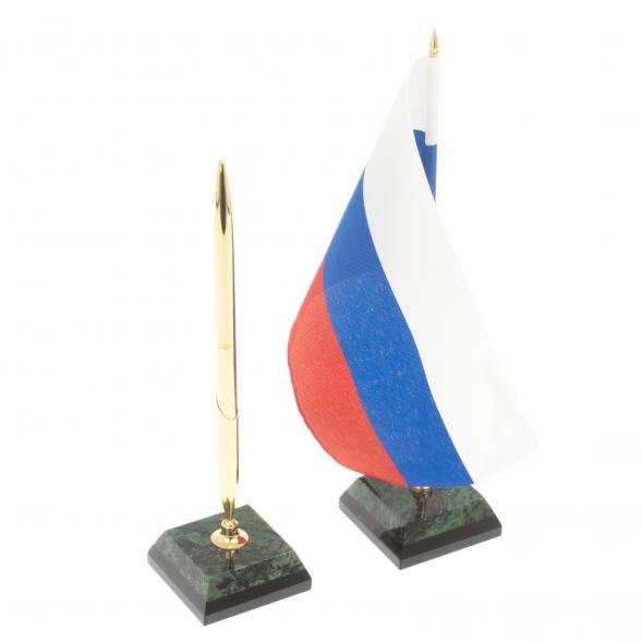 Настольный набор &amp;quot;Георгий Победоносец&amp;quot; из нефрита 127089