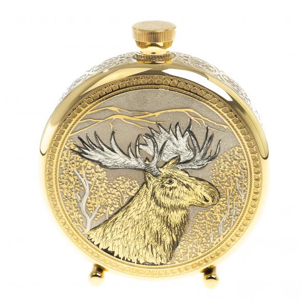 Подарочный набор &amp;quot;Лось&amp;quot; фляжка и 2 стопки перевертыша Златоуст 123682