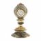 Настольные часы "Шар" с бронзой камень офиокальцит