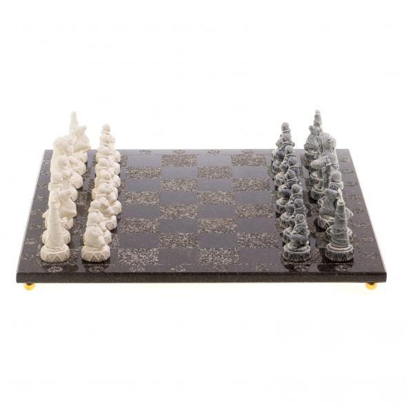 Шахматы &amp;quot;Северные народы&amp;quot; доска 40х40 см с гравировкой 124742