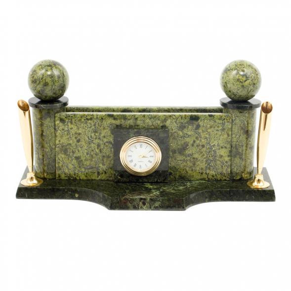 Настольный набор из змеевика &amp;quot;Два шара&amp;quot; 114015