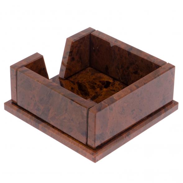 Лоток для бумаг &amp;quot;Кубарик&amp;quot; из коричневого обсидиана 125801