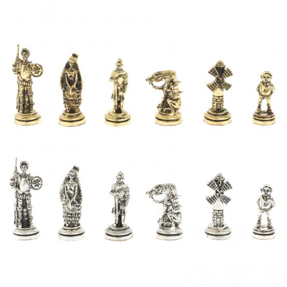 Шахматы &amp;quot;Дон Кихот&amp;quot; доска 28х28 см из мрамора и змеевика 127726