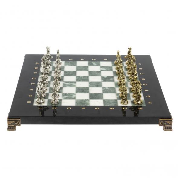 Шахматы &amp;quot;Дон Кихот&amp;quot; доска 28х28 см из мрамора и змеевика 127726