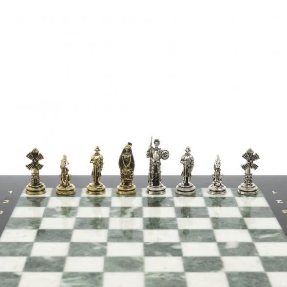 Шахматы &amp;quot;Дон Кихот&amp;quot; доска 28х28 см из мрамора и змеевика 127726
