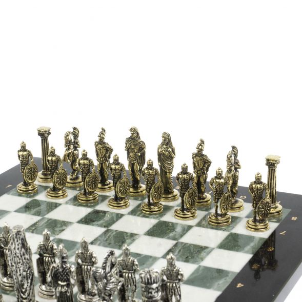 Шахматы подарочные Александр Македонский&amp;quot; доска 36х36 см мрамор / змеевик 127956