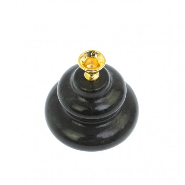 Подсвечник церковный из черного змеевика 5х5 см 129096