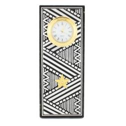 Часы "Погон генерал" цвет серебро камень змеевик прямоугольные